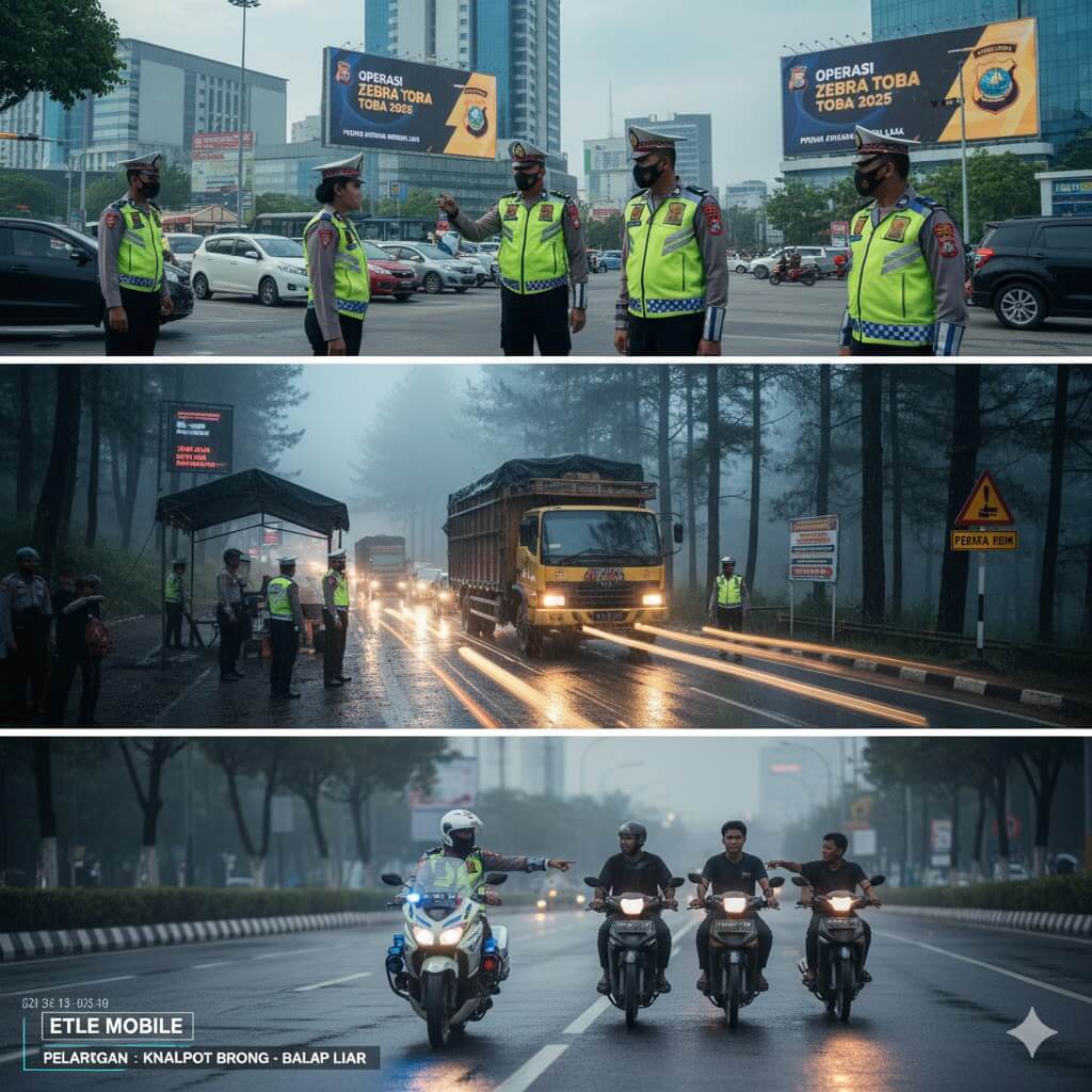Operasi Zebra Toba 2025 Dari Medan hingga Jalur Wisata Sibolangit
